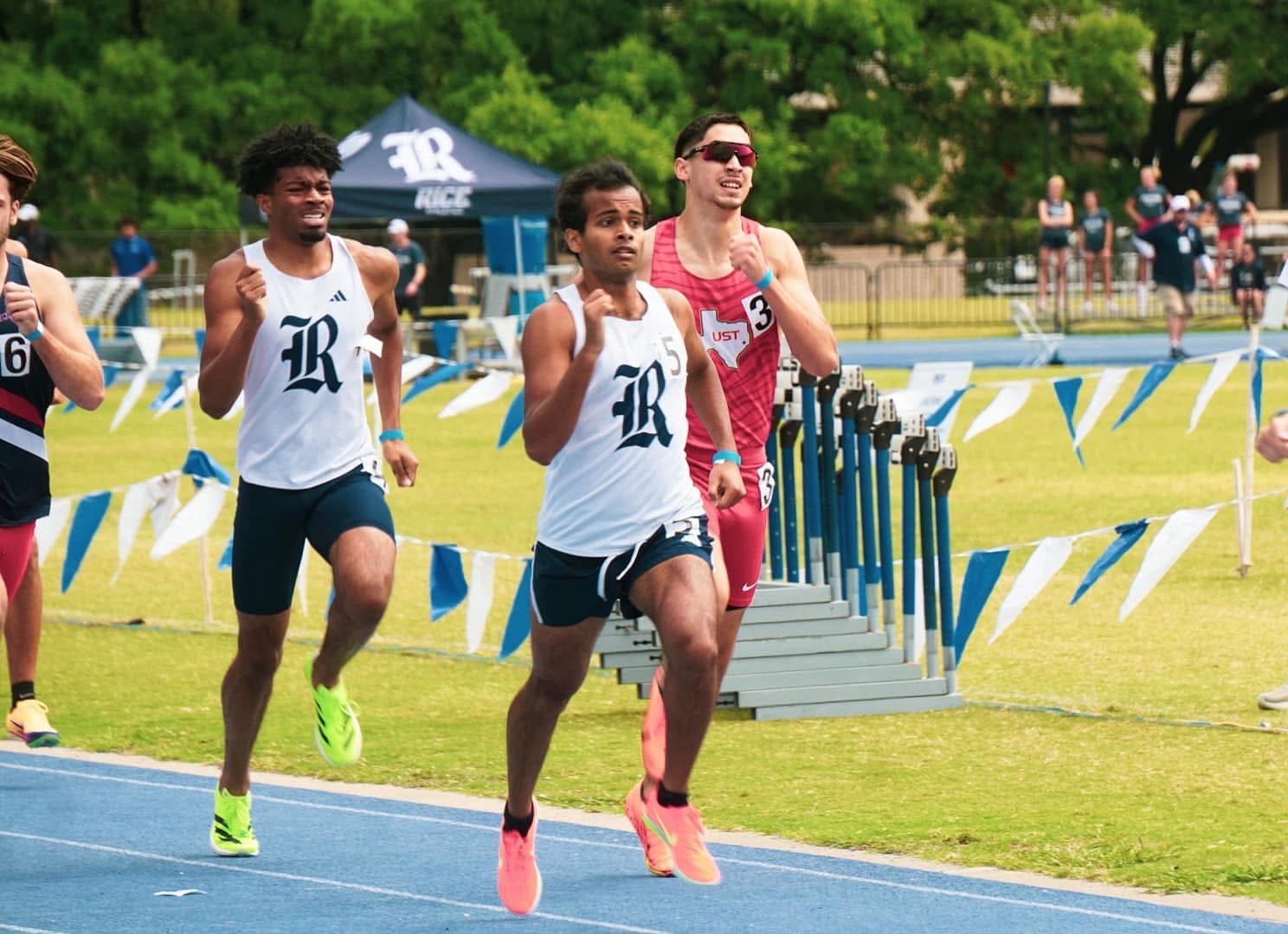Vedant competing in a track race
